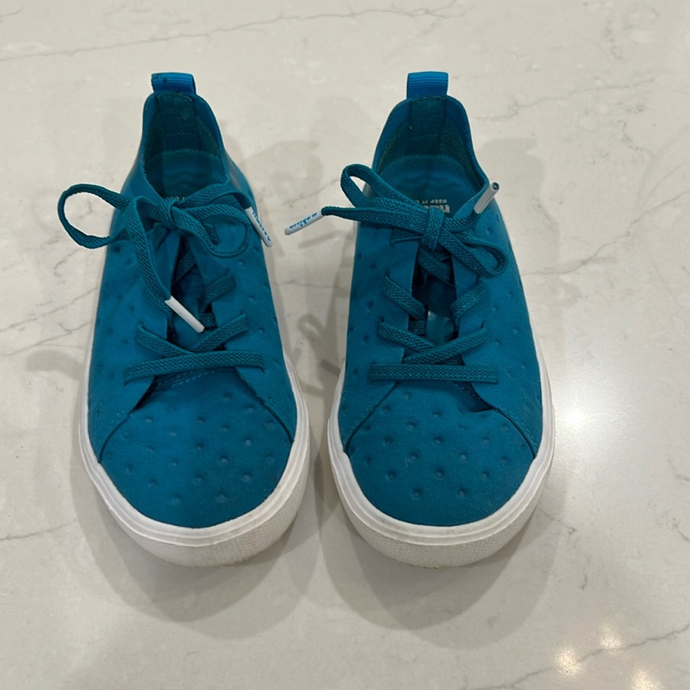 Native Shoes Kids Teal Blue Slip-On Sneakers
